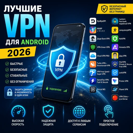 Лучшие VPN для Android 2026 — быстрые, безопасные и стабильные решения без ограничений